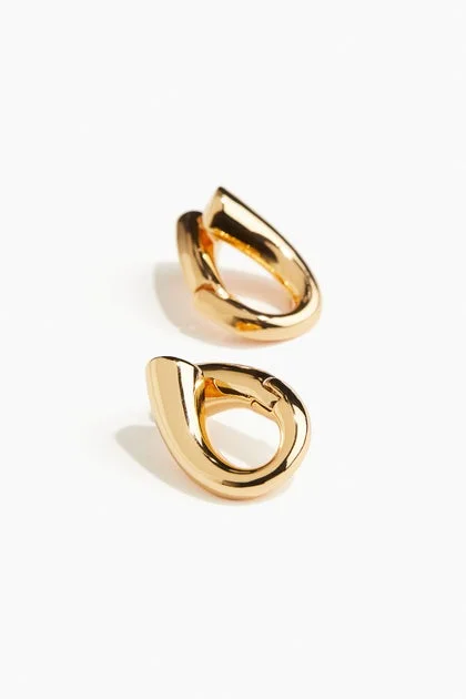 H&M Gold-plated hoop earrings